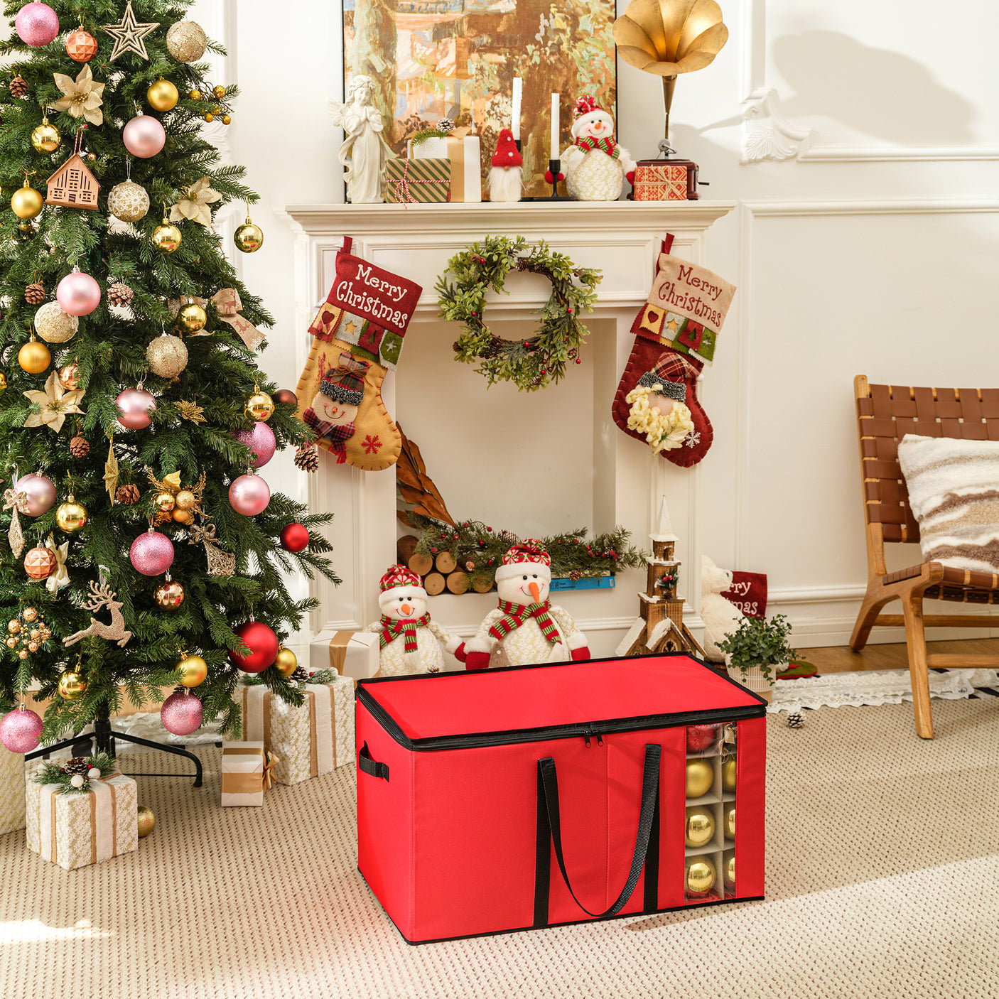 54-4" Ornaments Christmas Ornament Storage Box