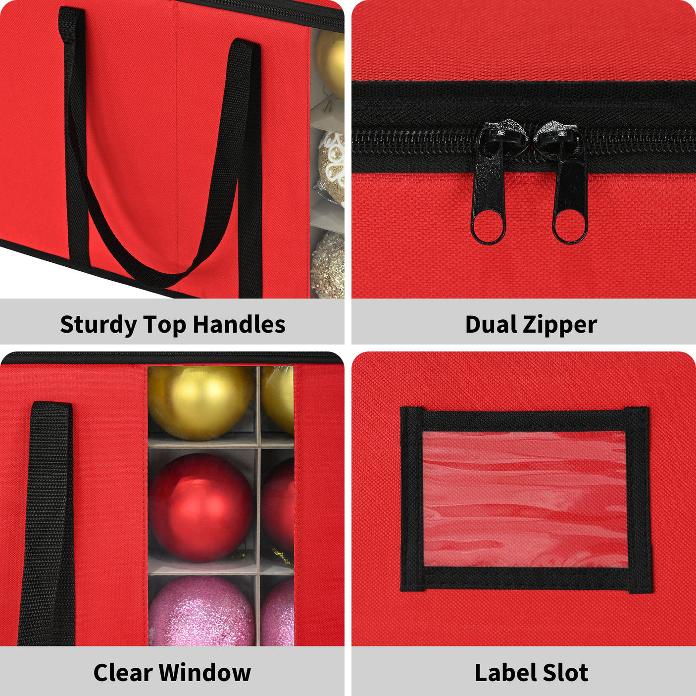 54-4" Ornaments Christmas Ornament Storage Box