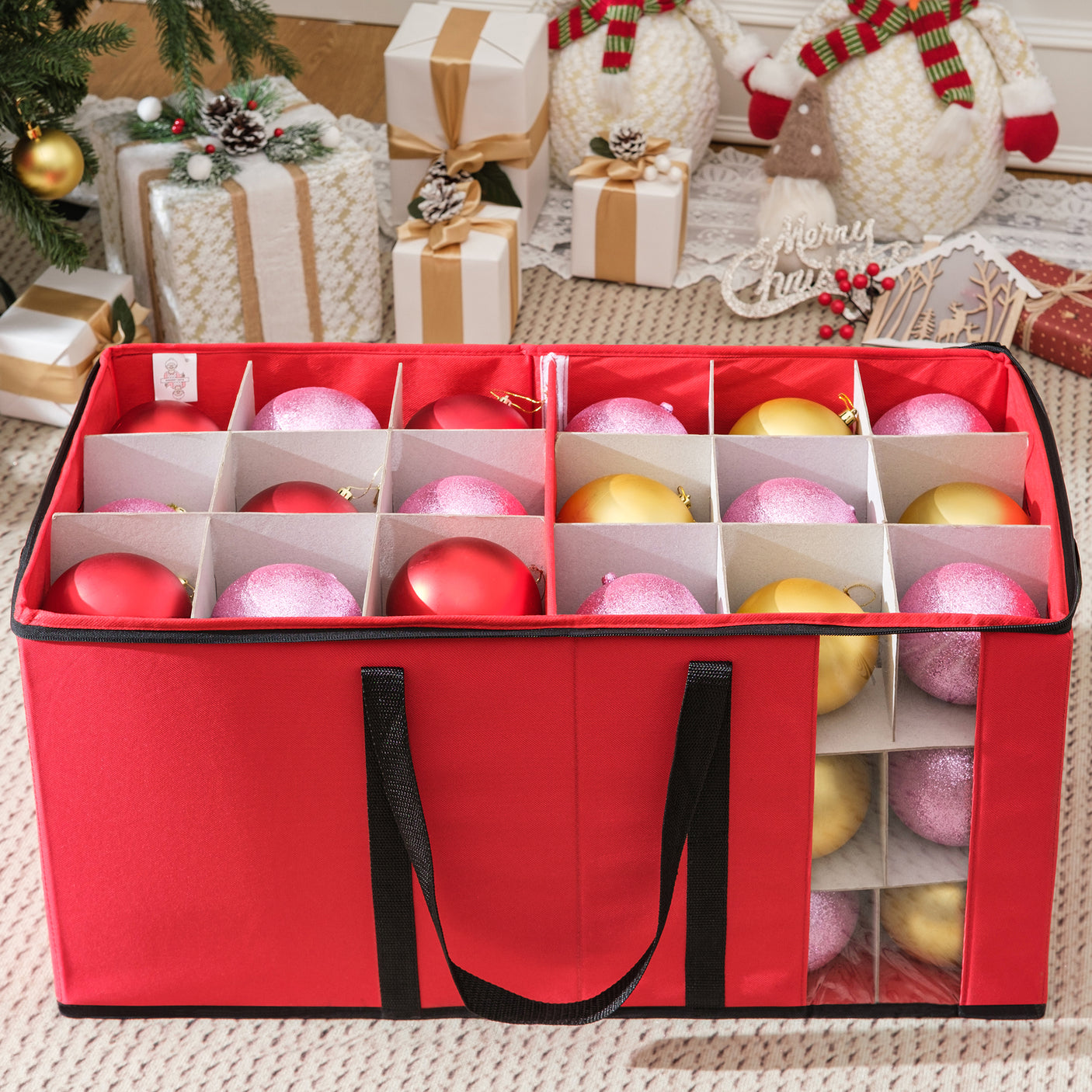 54-4" Ornaments Christmas Ornament Storage Box