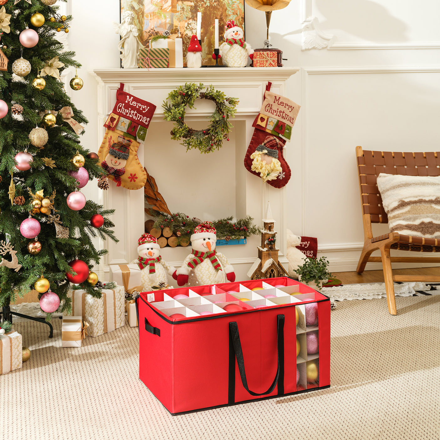 54-4" Ornaments Christmas Ornament Storage Box