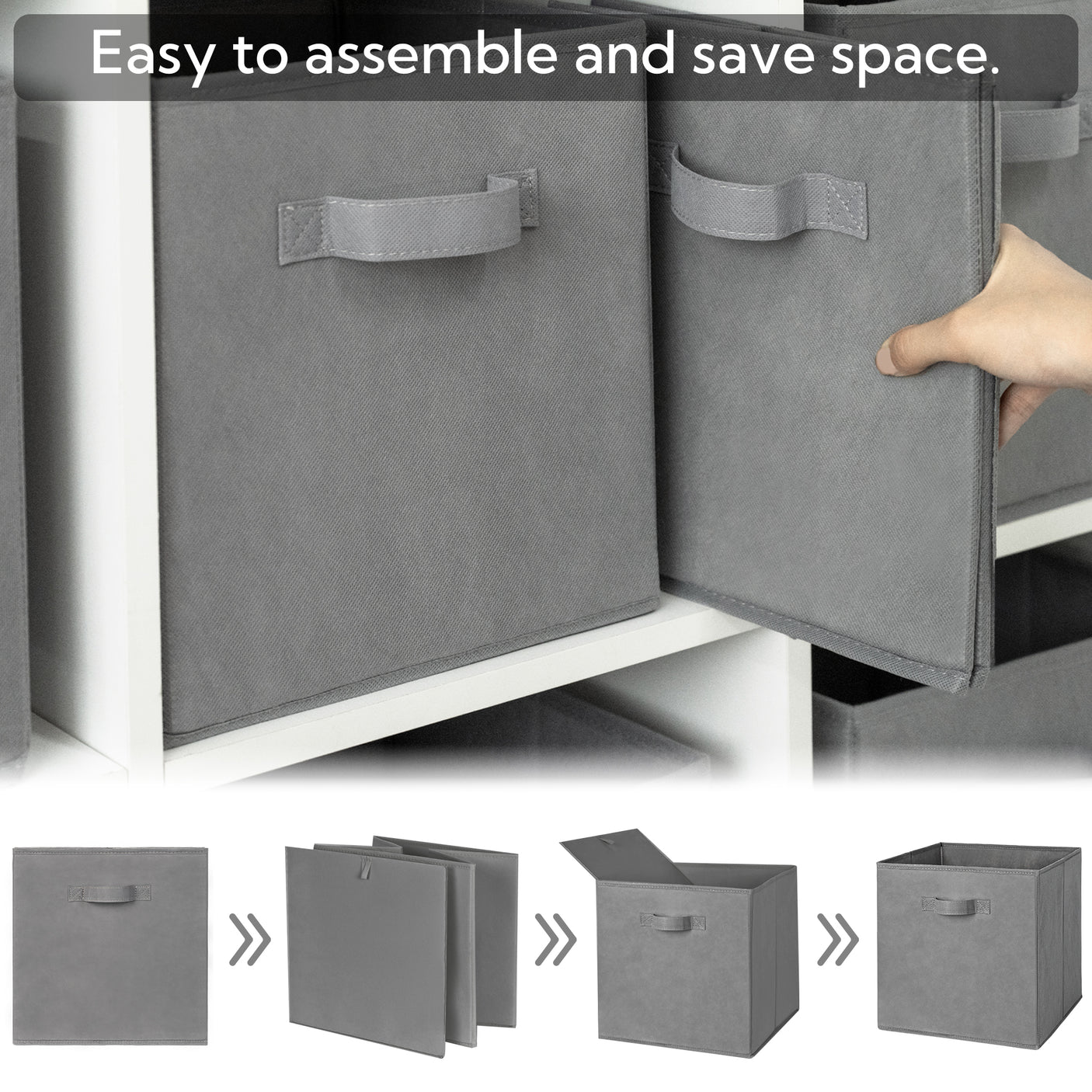 🍀Cube Storage Boxes 33x33 cm, Pack of 6