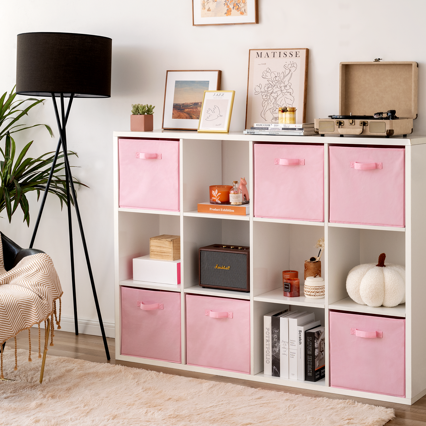 Cube Storage Bins, 13 x 13 inches, 6 Pack