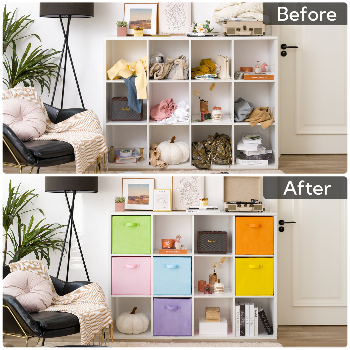 🍀Cube Storage Boxes 33x33 cm, Pack of 6