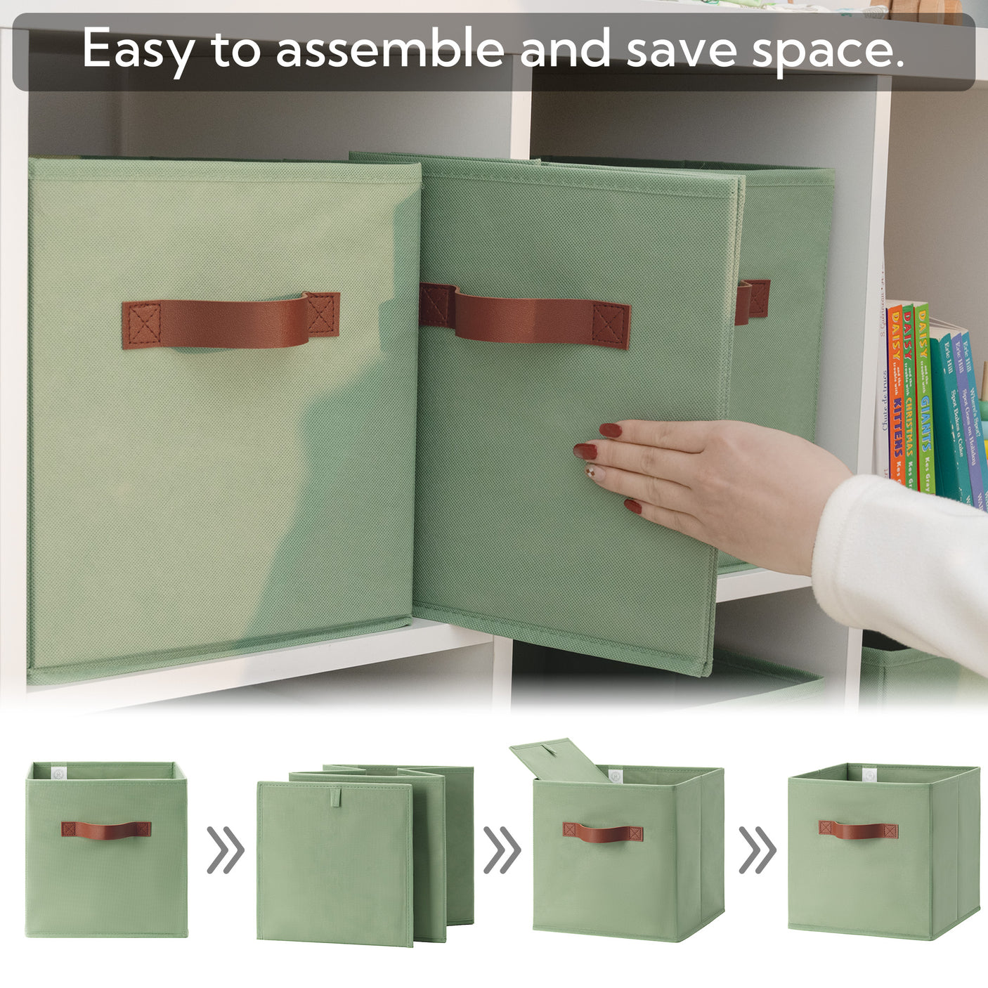 Cube Storage Bins, 13 x 13 inches, 6 Pack