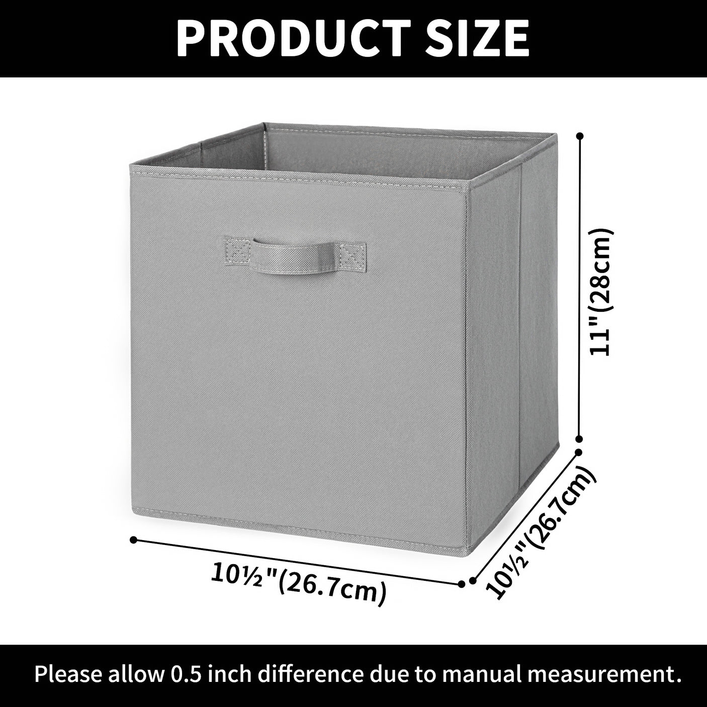 🍀Stoffwürfel-Aufbewahrungsboxen 27x27 cm, 6er-Pack
