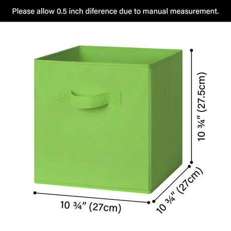 6-Pack 11 Inch Rainbow Colorful Cube Storage Bins