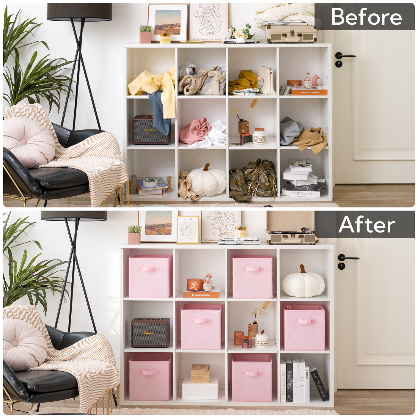 Cube Storage Bins, 13 x 13 inches, 6 Pack