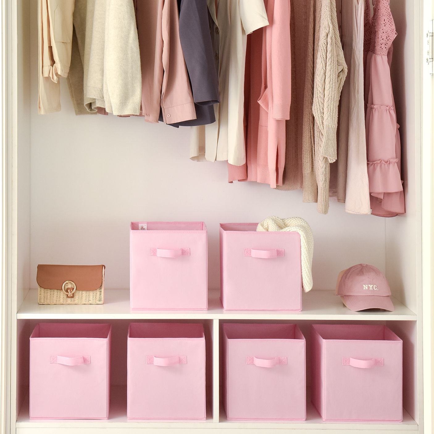 Cube Storage Bins, 13 x 13 inches, 6 Pack