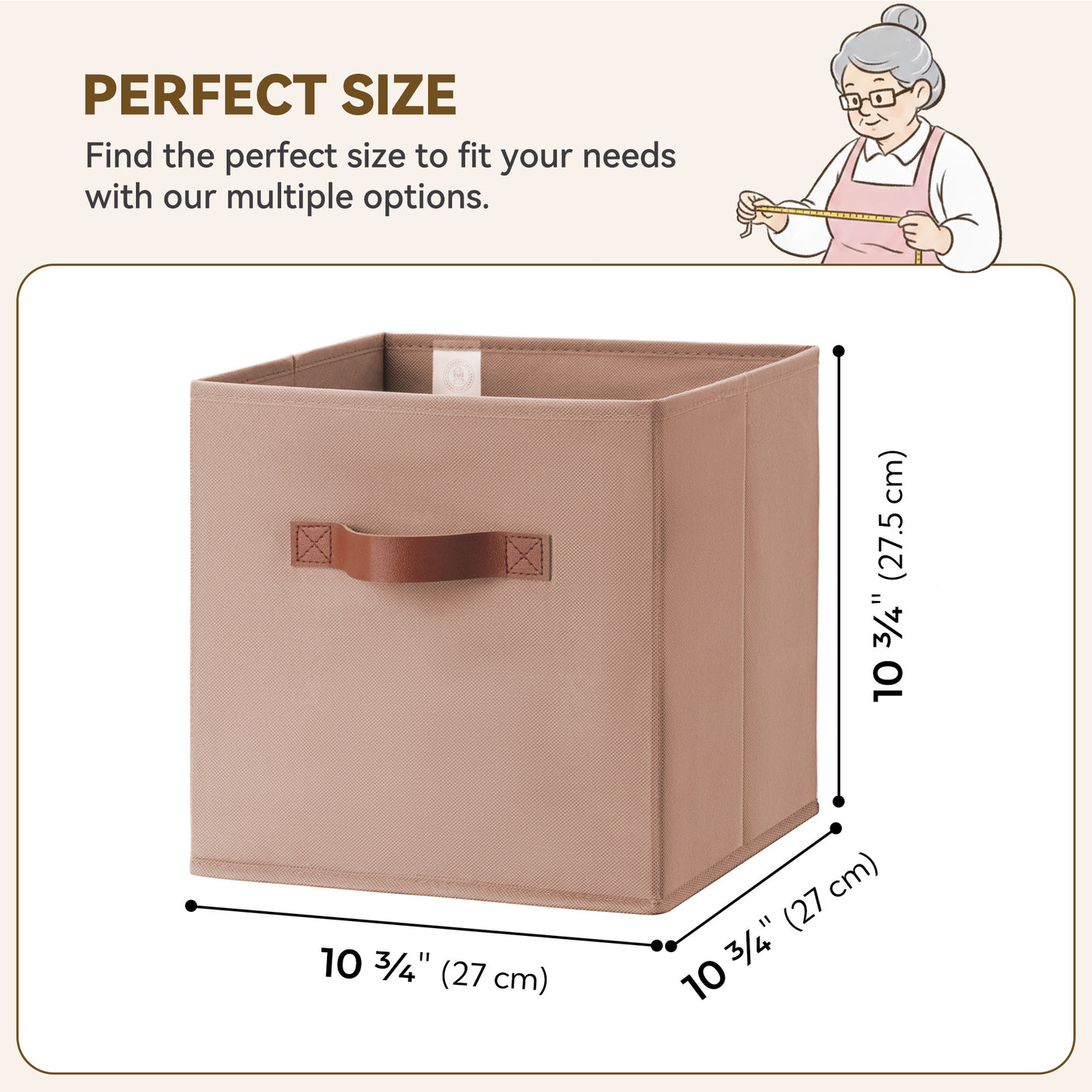 Cube Storage Bins, 13 x 13 inches, 6 Pack