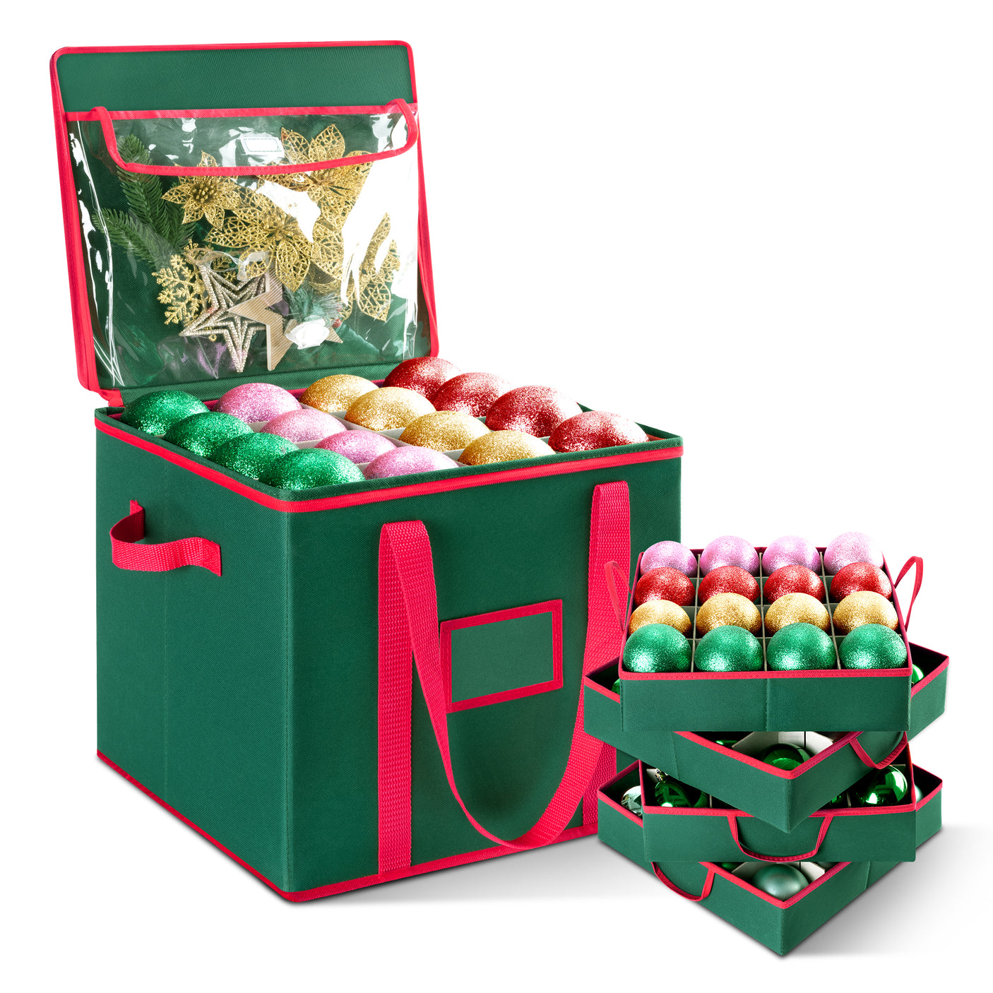 64-3" Ornaments Christmas Ornament Storage Box