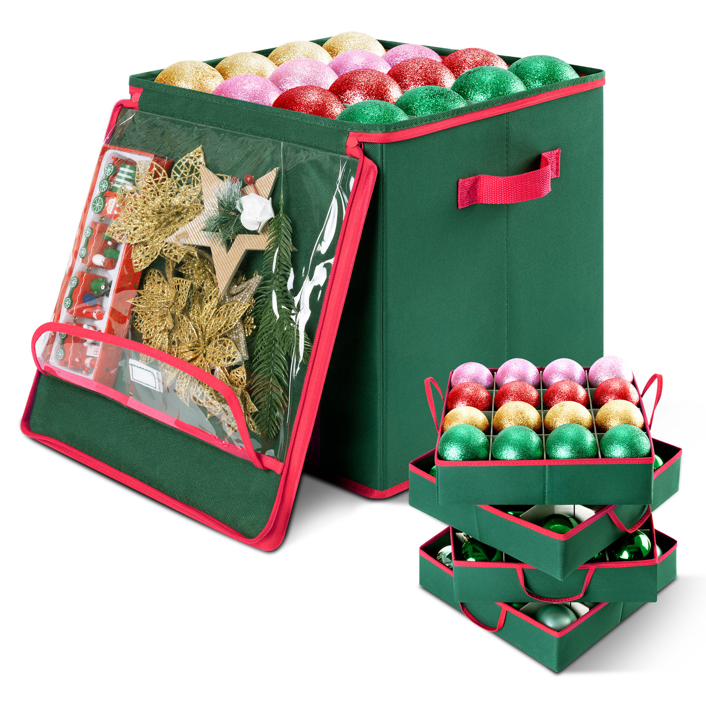 64-3" Ornaments Christmas Ornament Storage Box