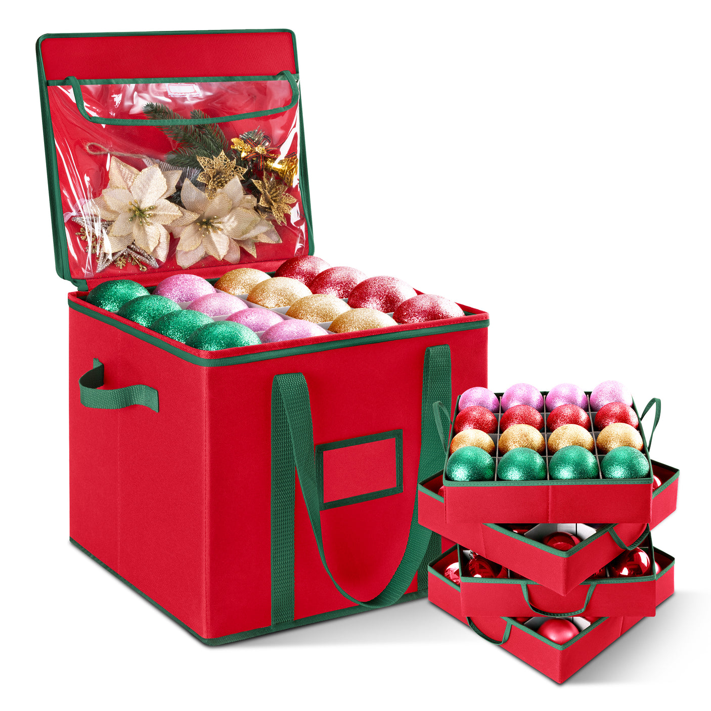 64-3" Ornaments Christmas Ornament Storage Box
