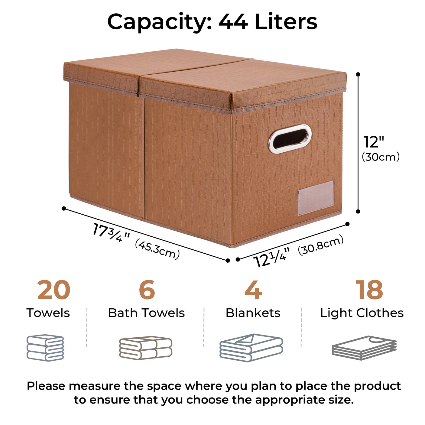 Collapsible Leather Storage Bins with Lids