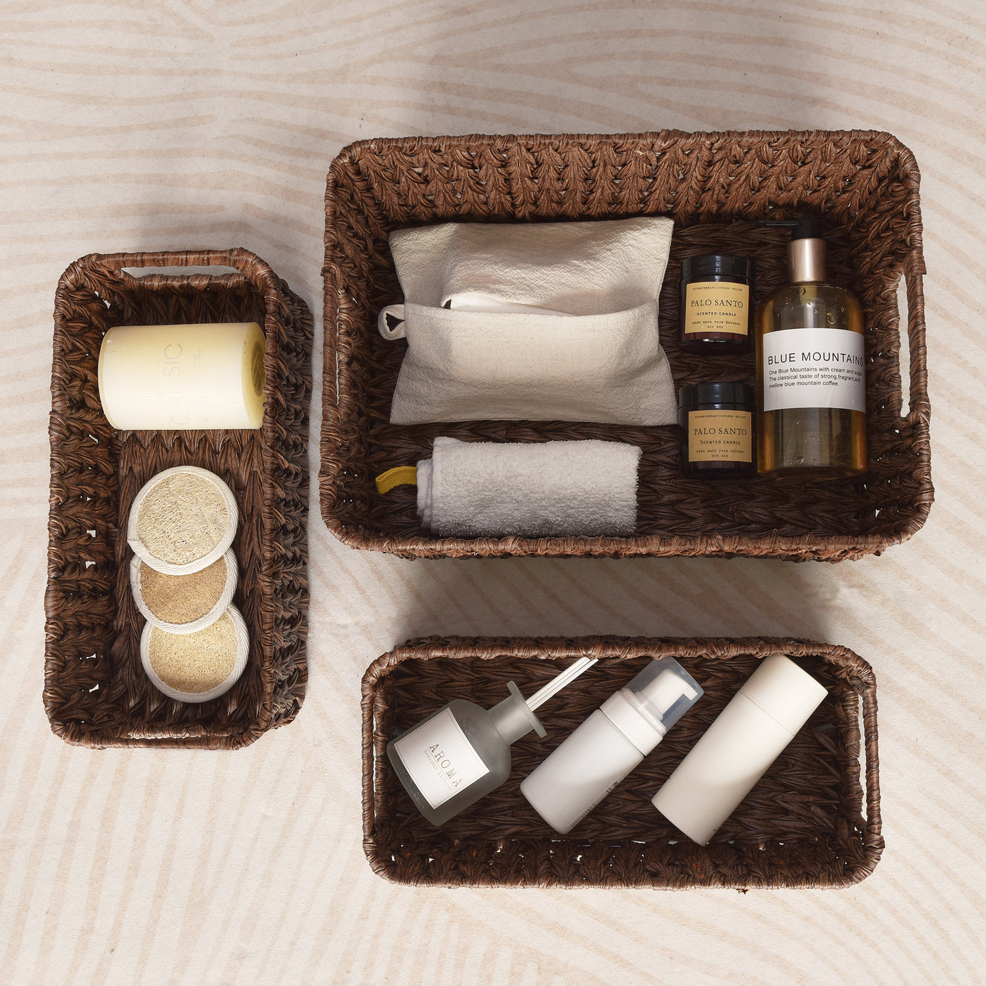 Waterproof Storage Baskets, 3 in 1 Pack