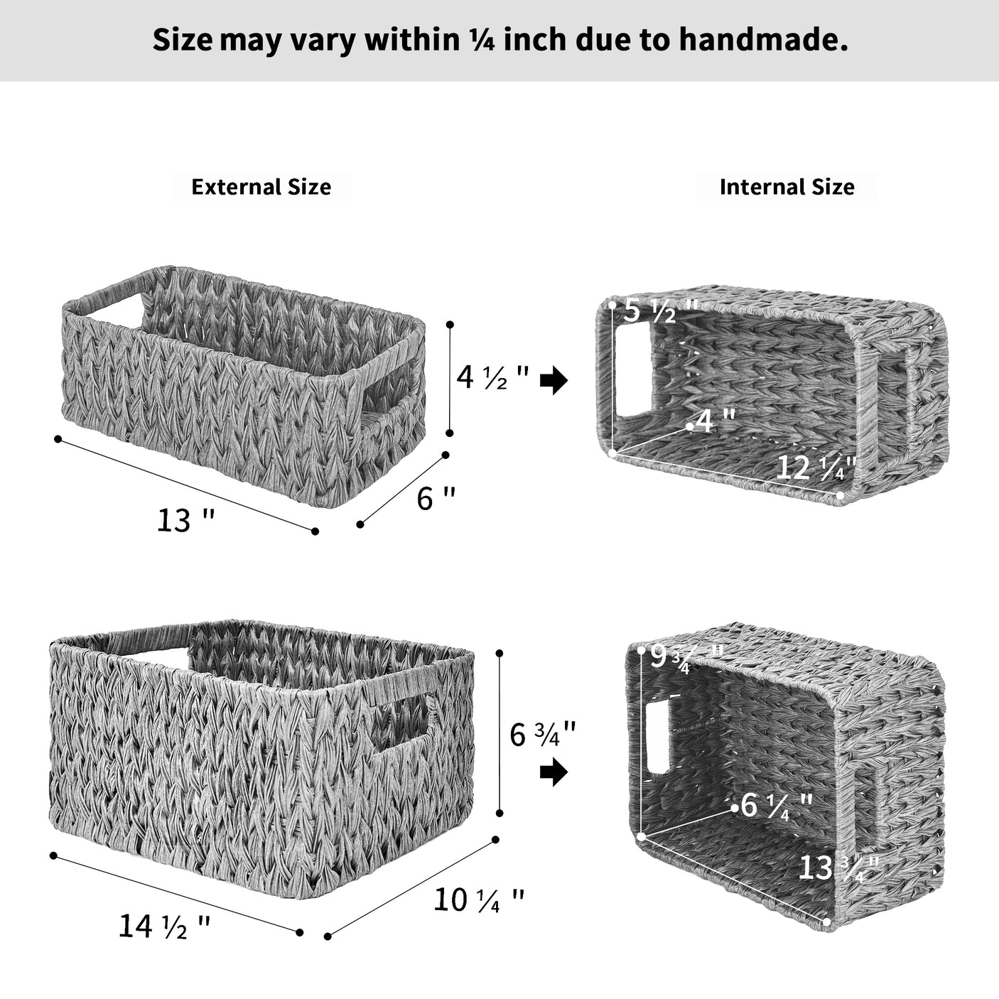 Waterproof Storage Baskets, 3 in 1 Pack