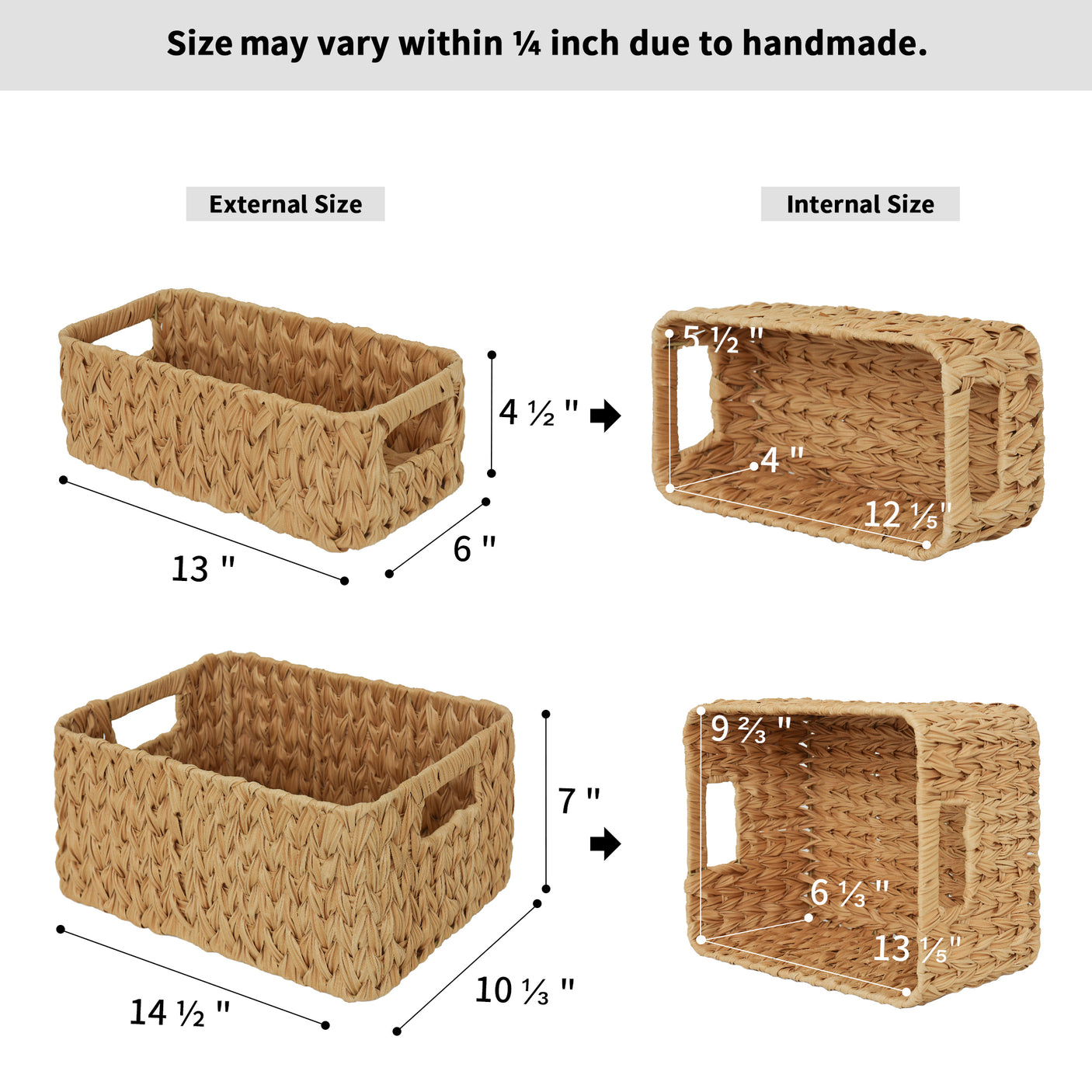 Waterproof Storage Baskets, 3 in 1 Pack