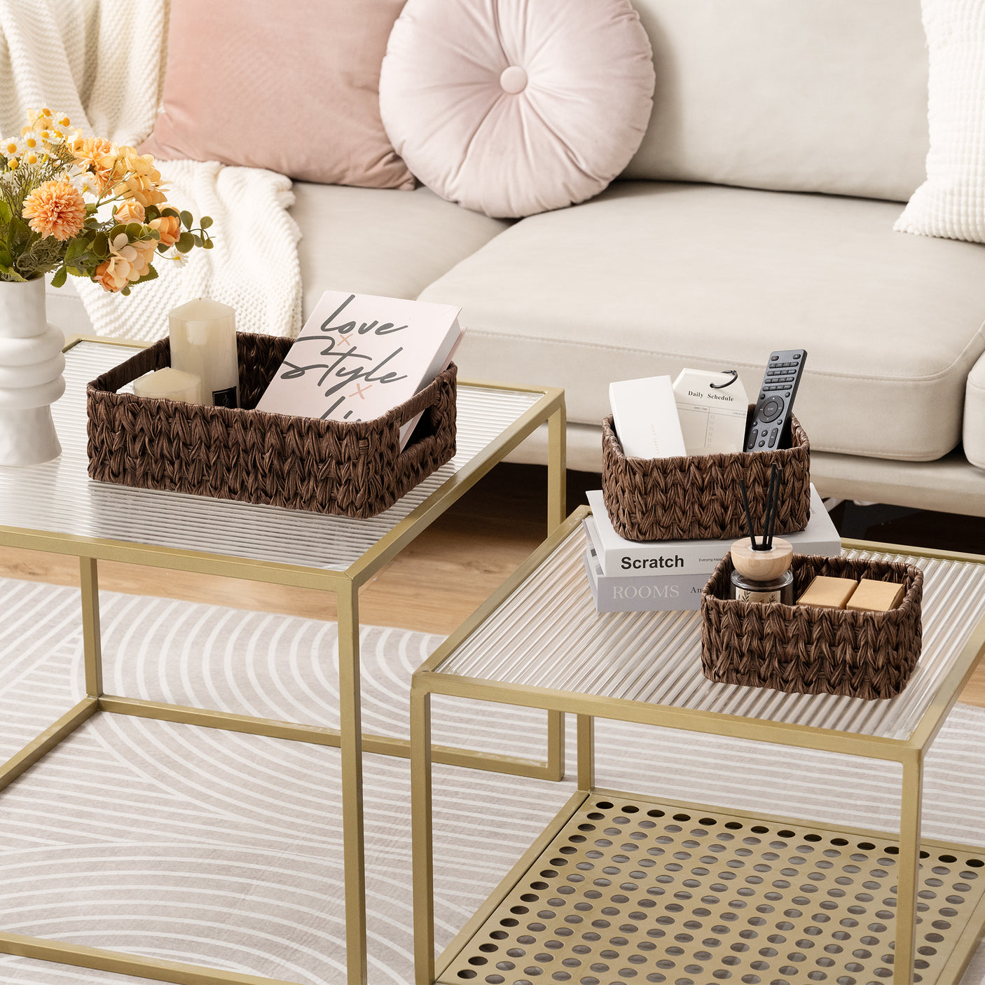 Waterproof Storage Baskets, 3 in 1 Pack