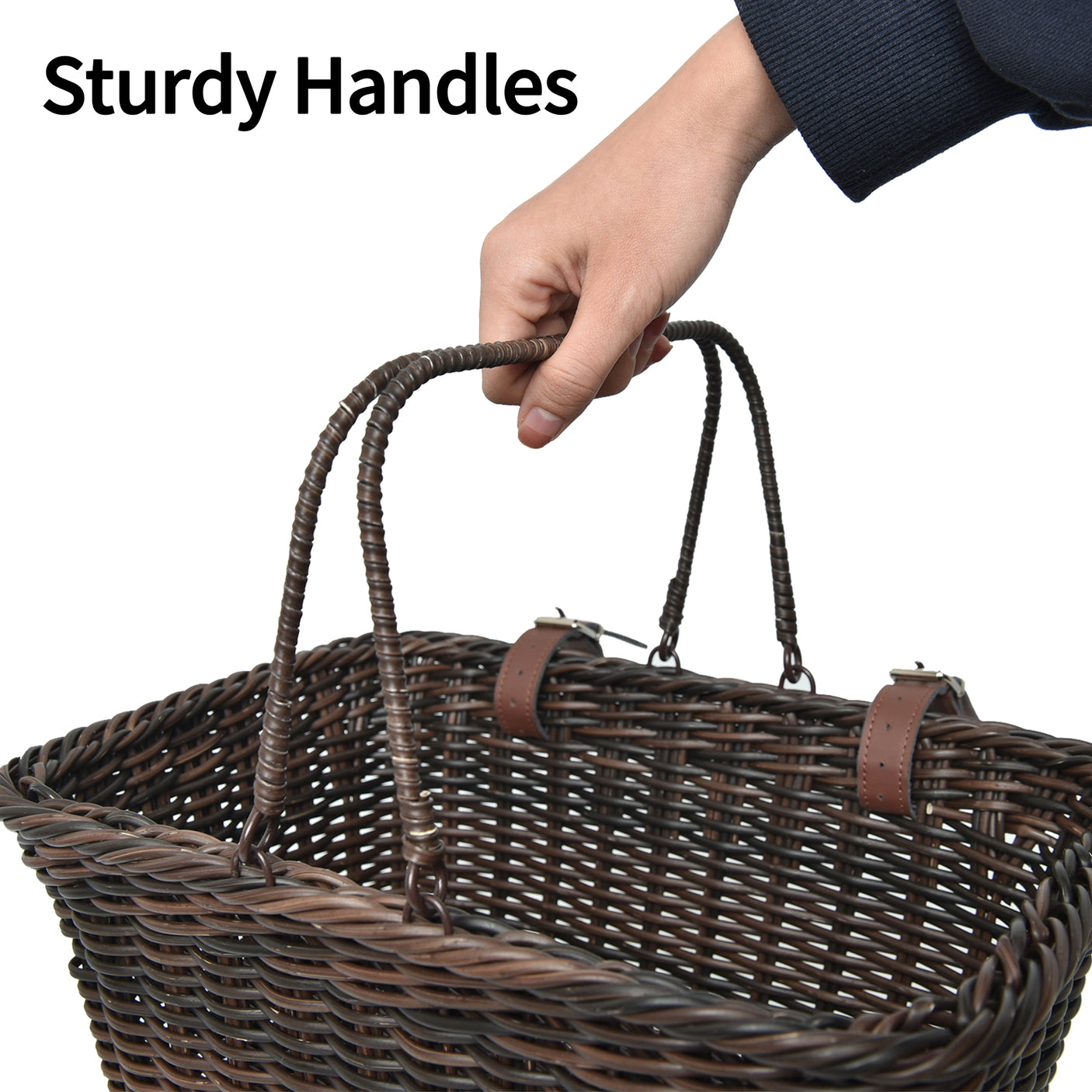 Detachable Wicker Bike Basket for 5 Color