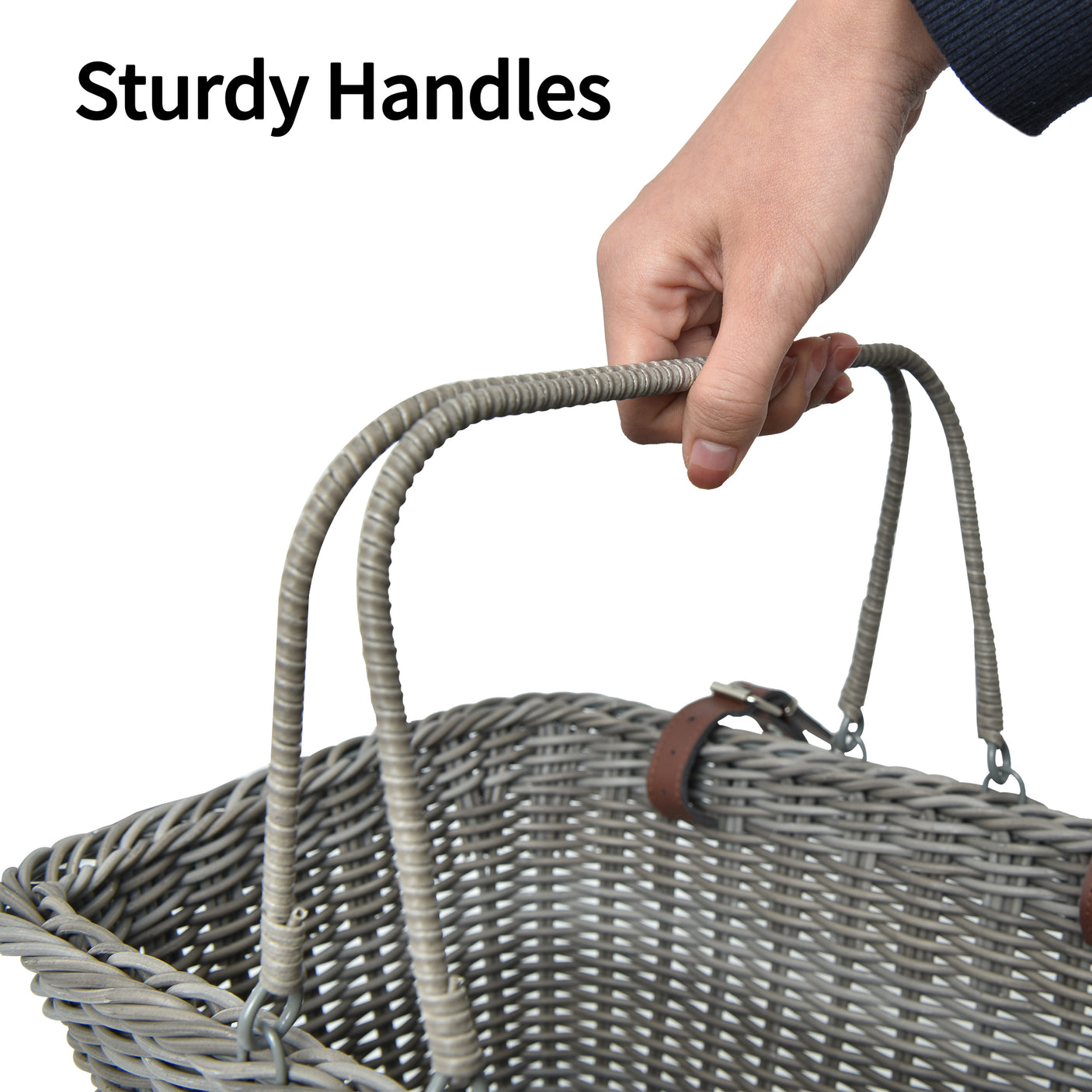 Detachable Wicker Bike Basket for 5 Color