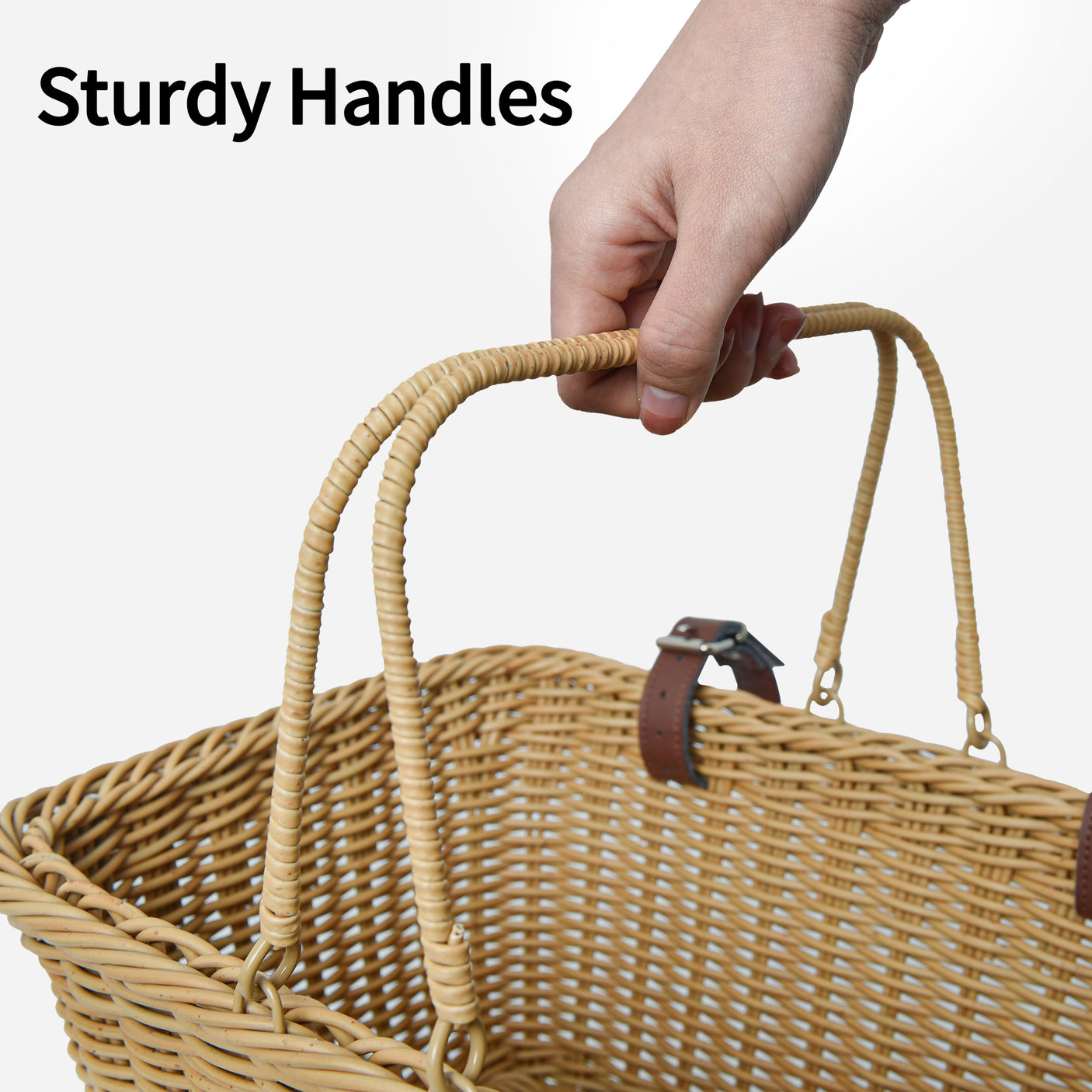 Detachable Wicker Bike Basket for 5 Color