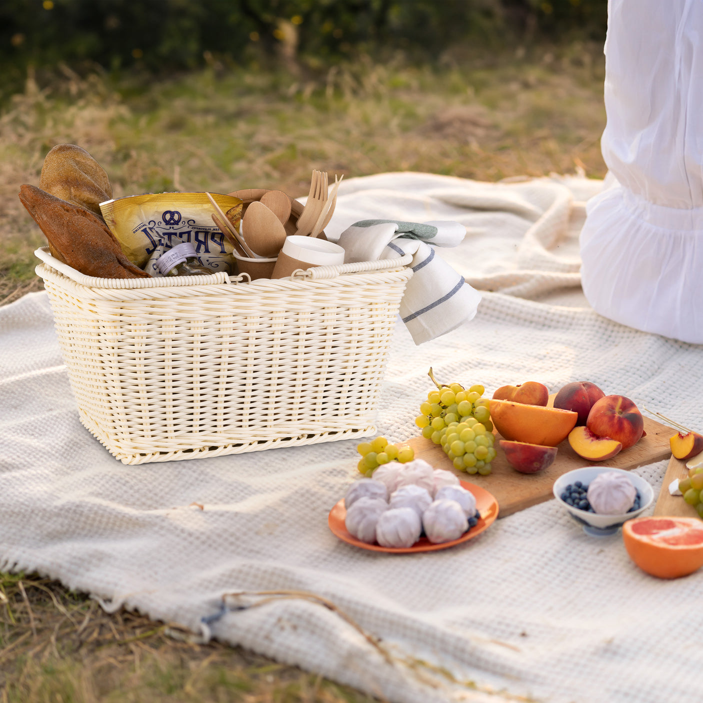 Detachable Wicker Bike Basket for 5 Color