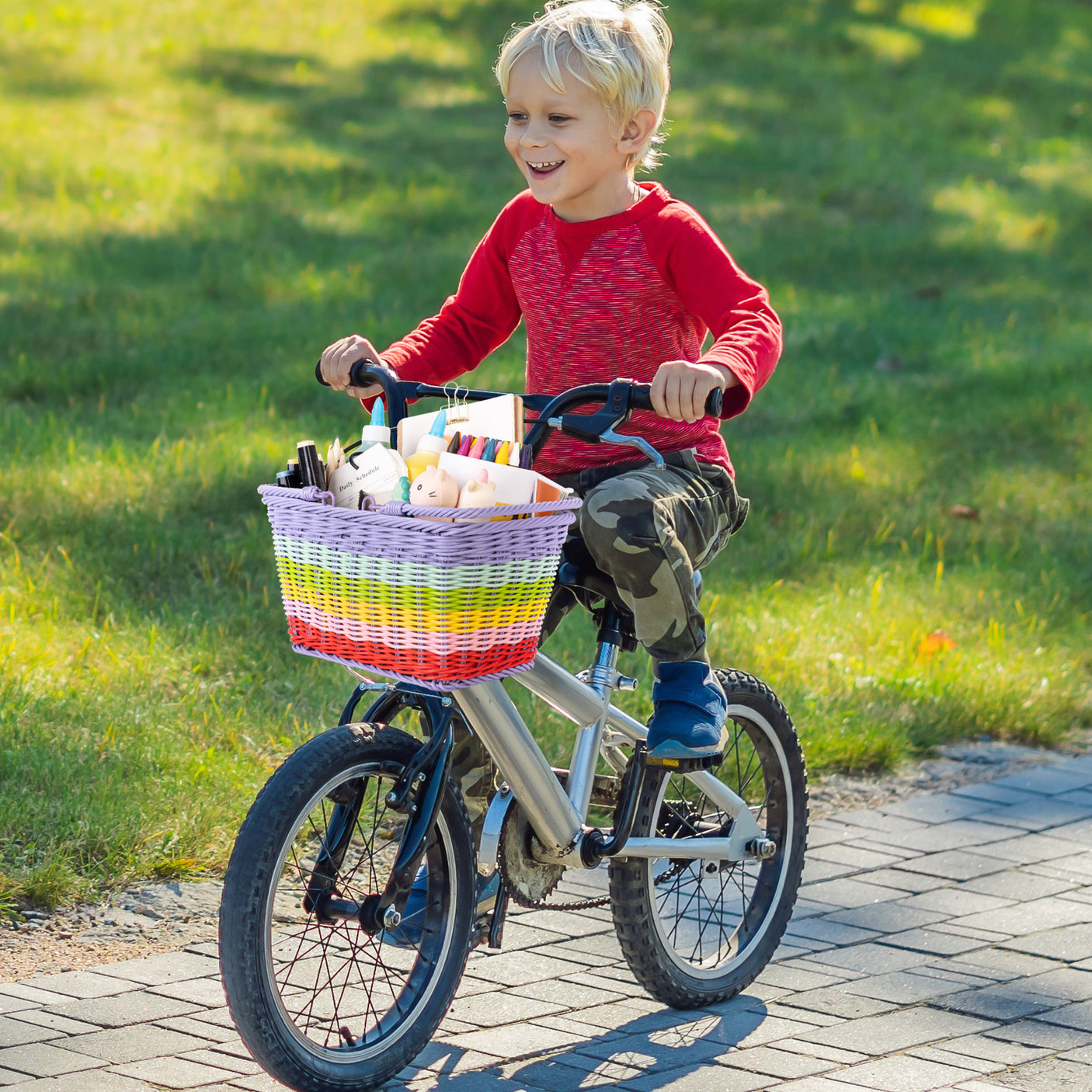 Grils' Bike Basket with Extra Handles