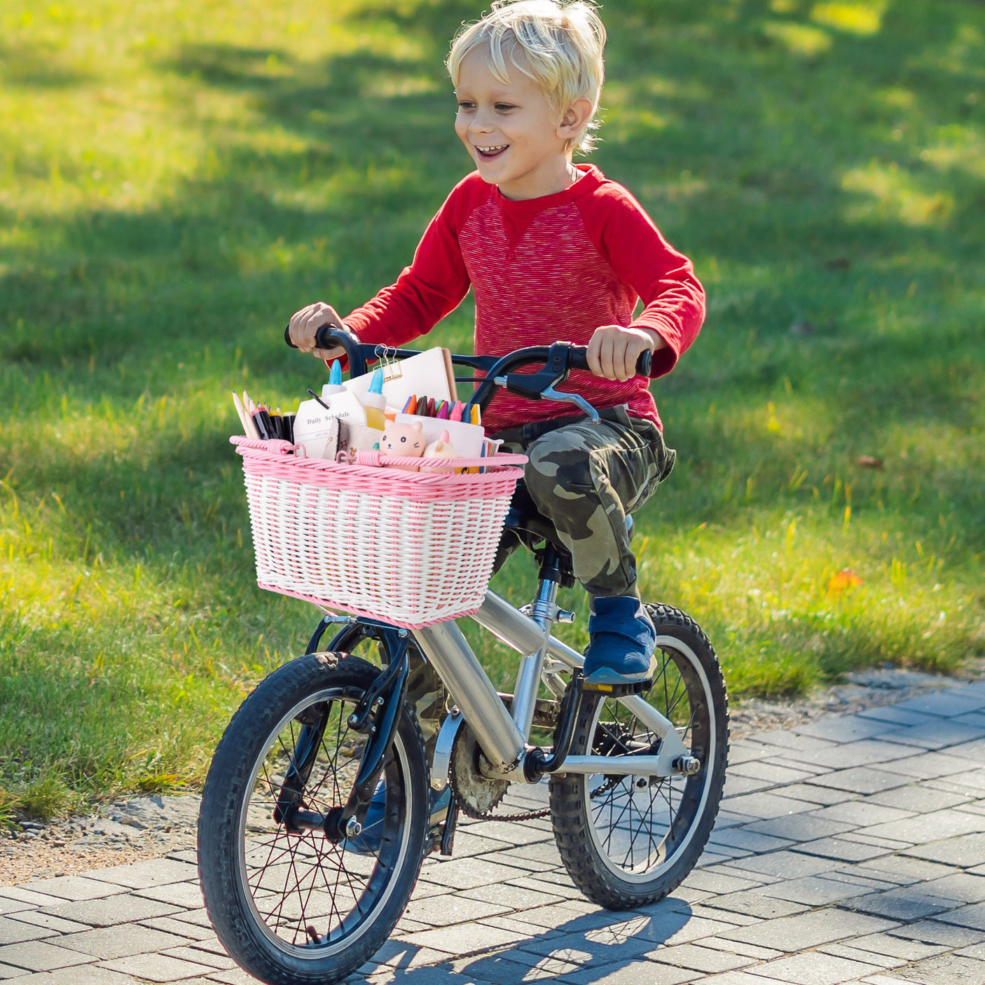 Grils' Bike Basket with Extra Handles