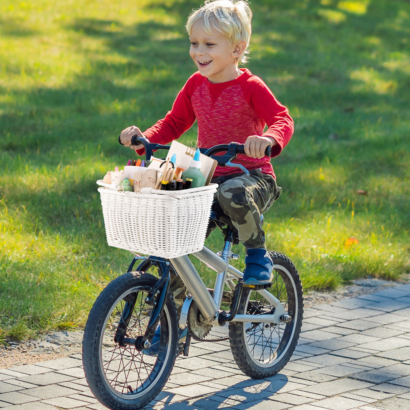 Grils' Bike Basket with Extra Handles