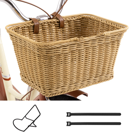Detachable Wicker Bike Basket for 5 Color