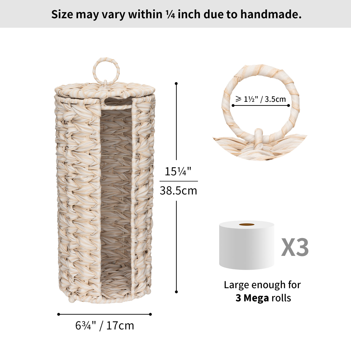 Extra Toilet Paper Holder Stand with Lid