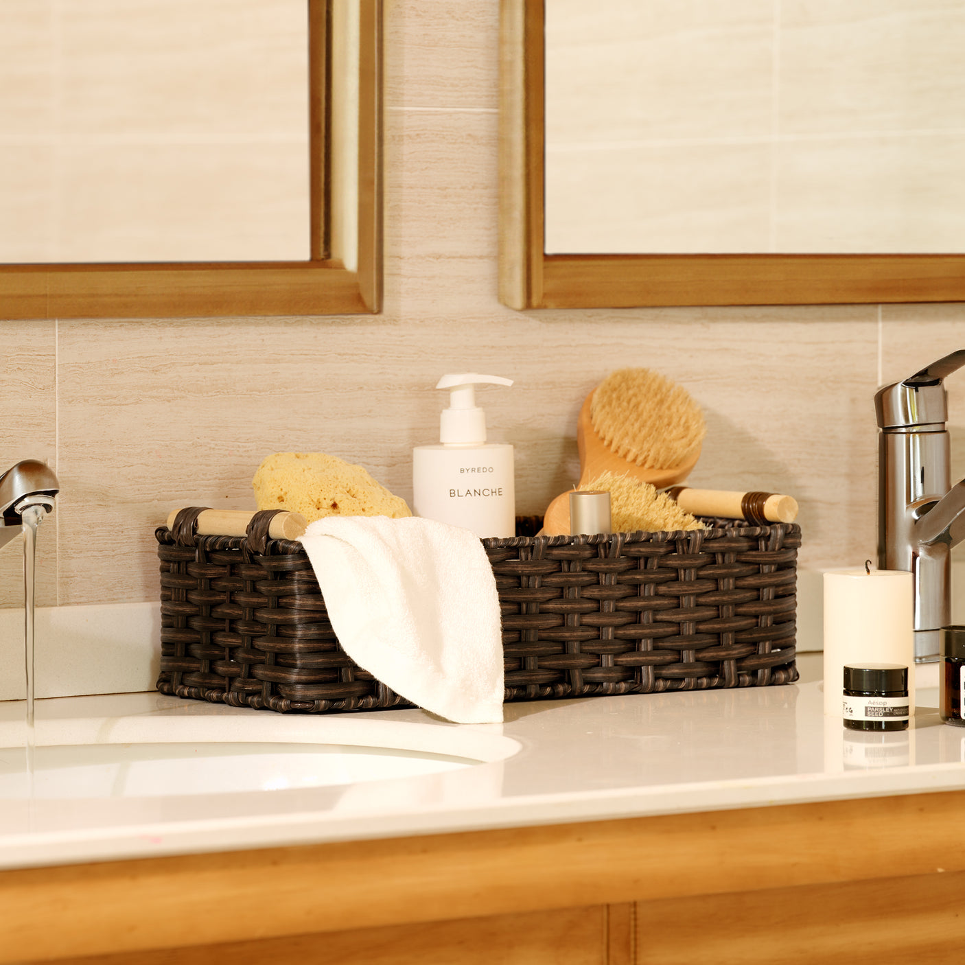 Waterproof Wicker Baskets with Handle