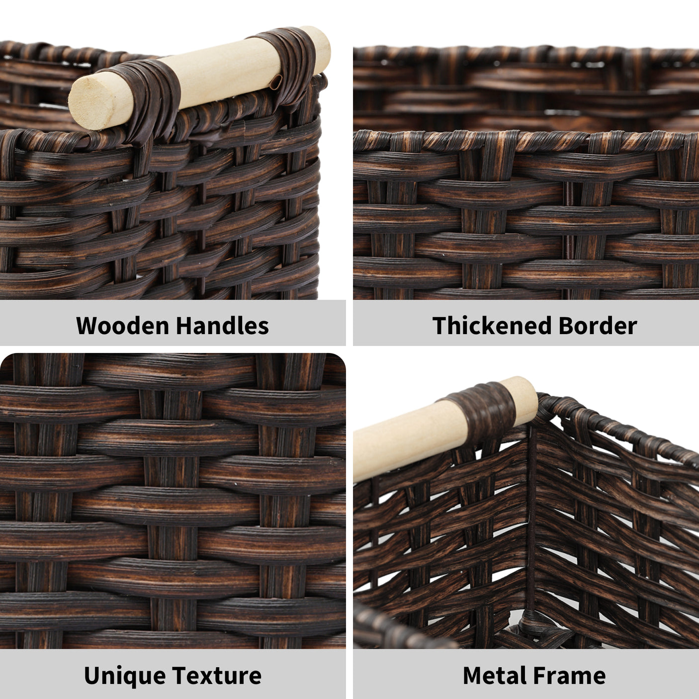Waterproof Wicker Baskets with Handle