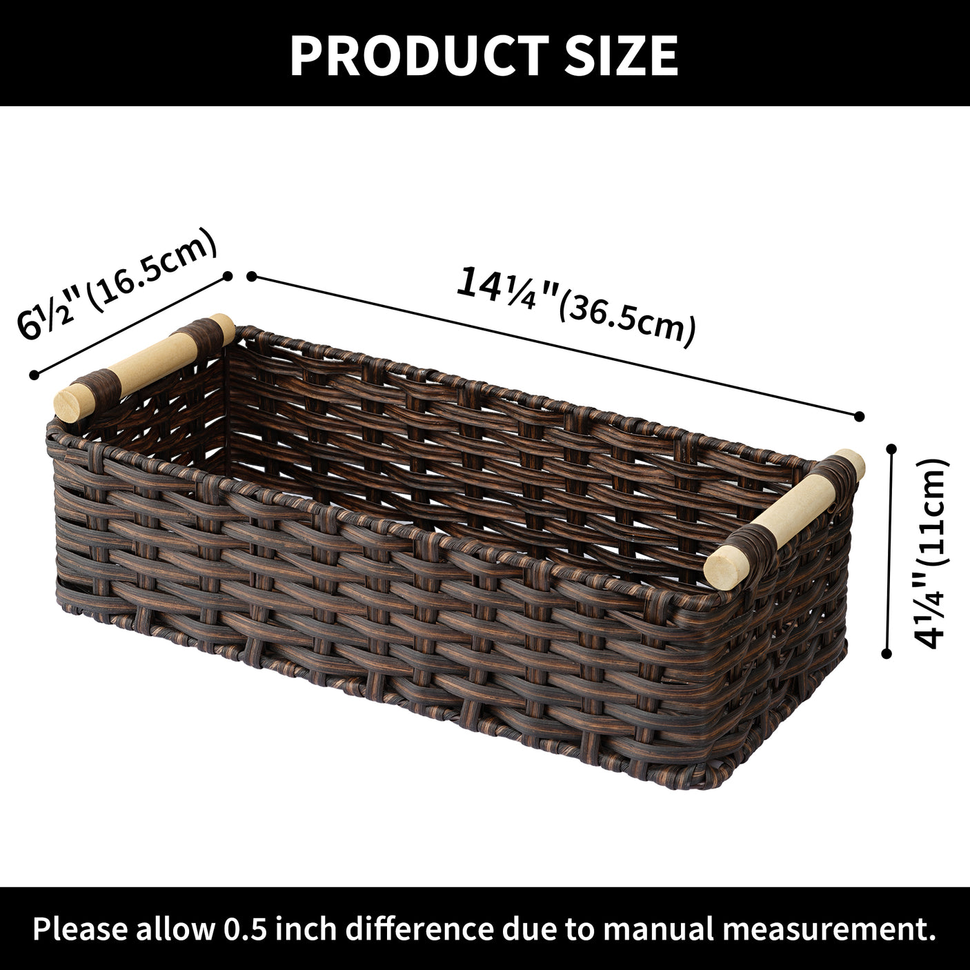 Waterproof Wicker Baskets with Handle