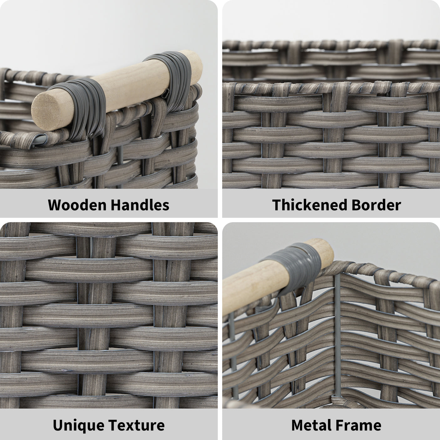 Waterproof Wicker Baskets with Handle