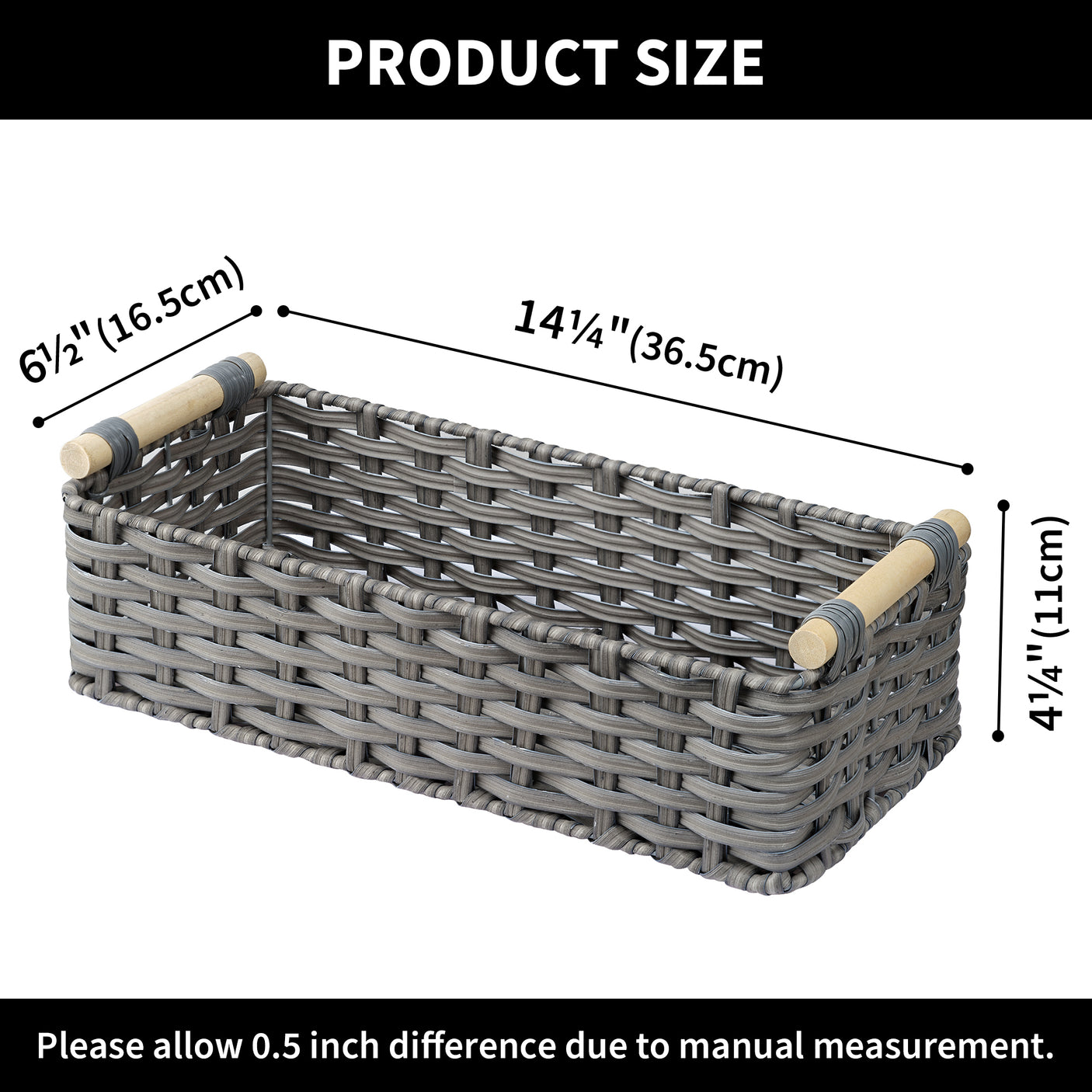 Waterproof Wicker Baskets with Handle