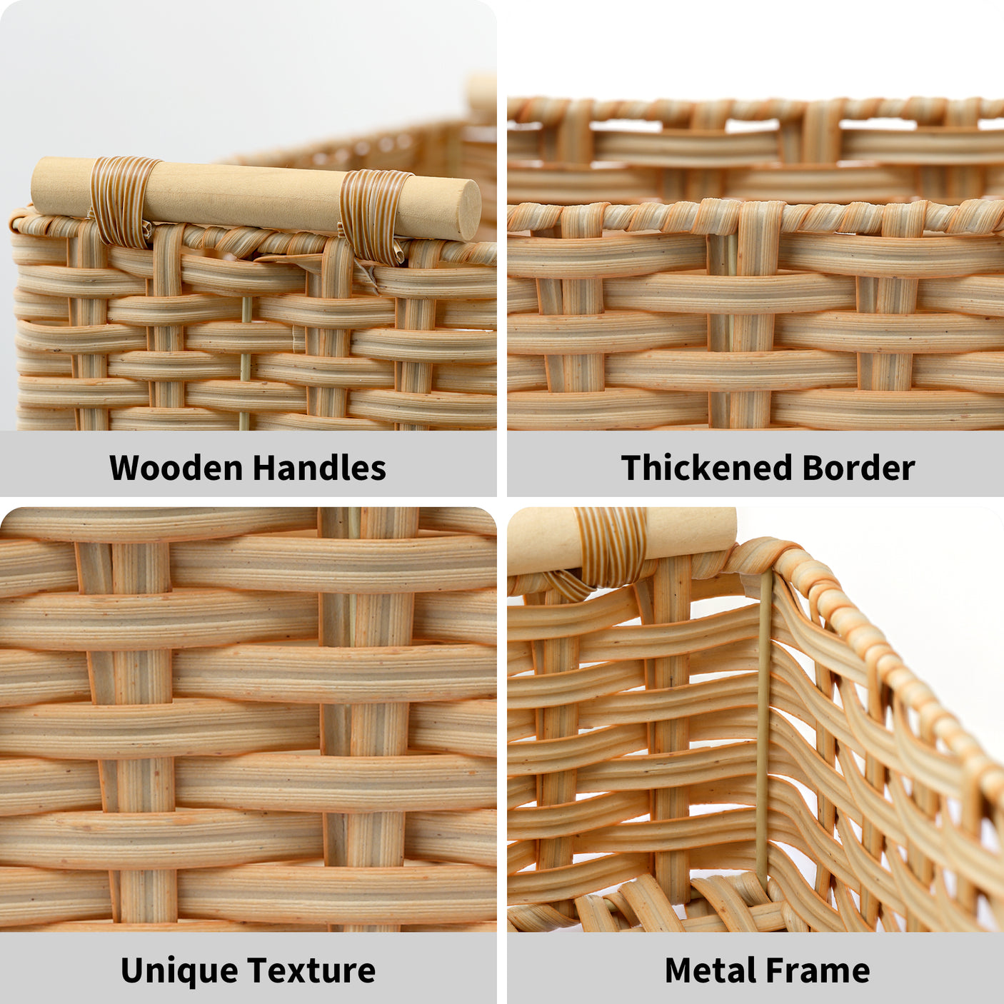 Waterproof Wicker Baskets with Handle
