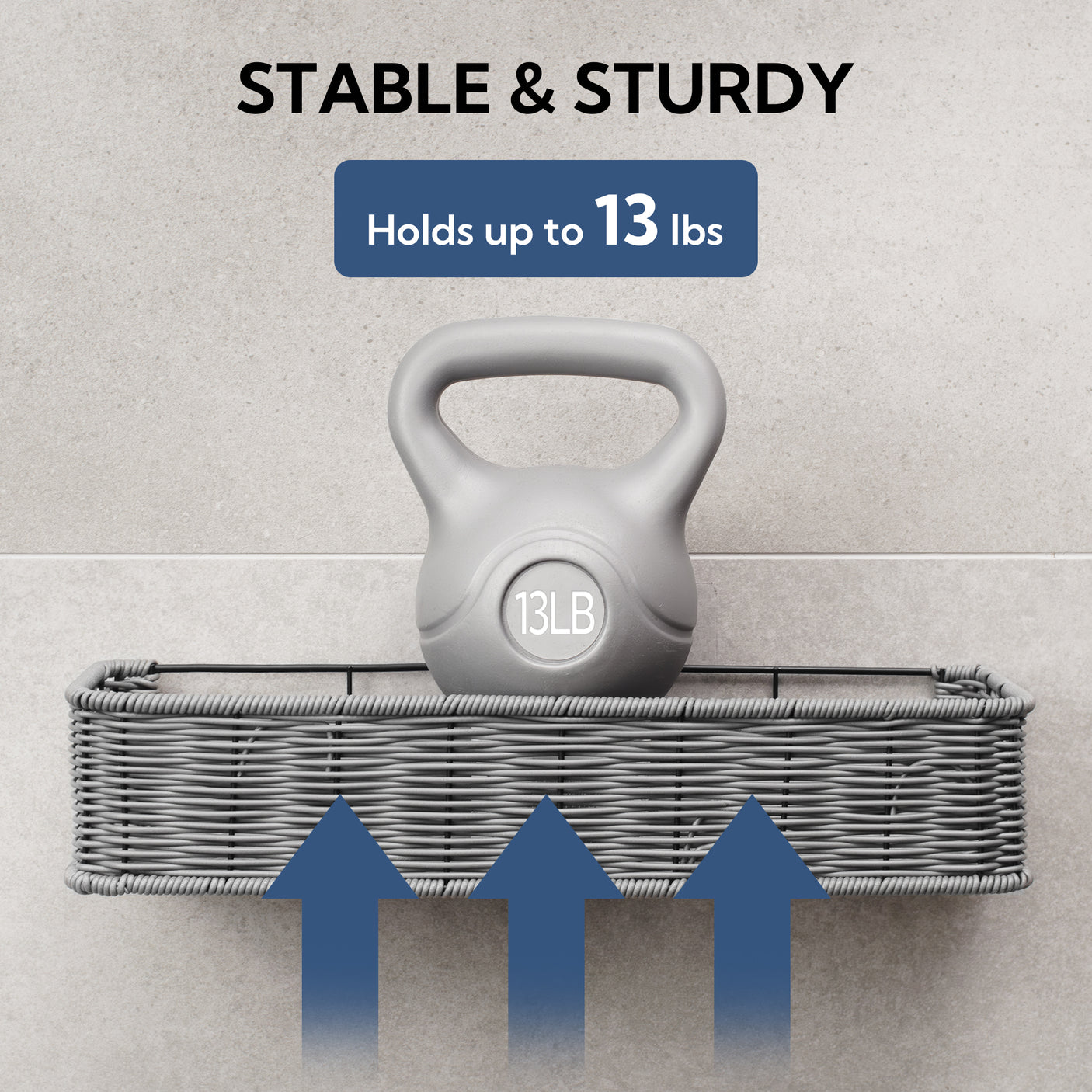 Hanging Woven Bathroom Shelves, 2 in 1 Pack