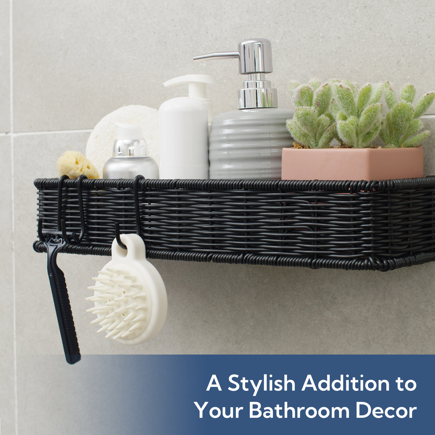 Hanging Woven Bathroom Shelves, 2 in 1 Pack