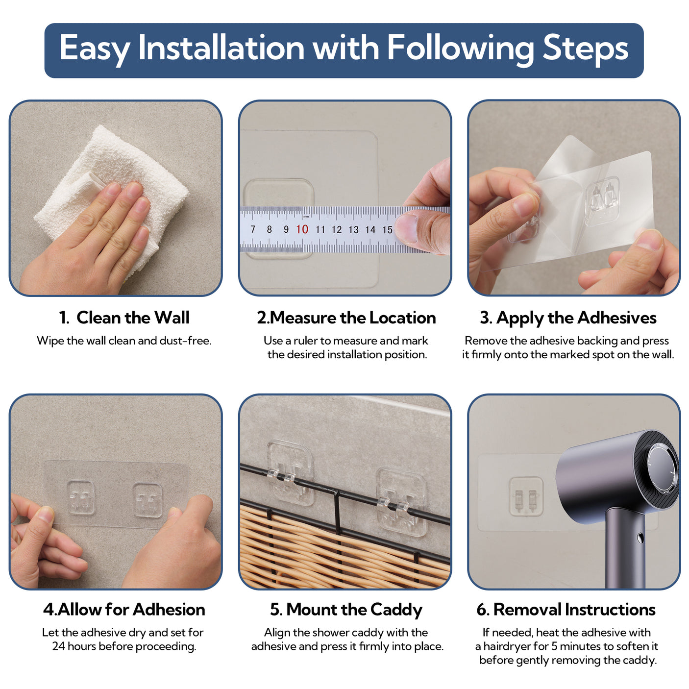 Hanging Woven Bathroom Shelves, 2 in 1 Pack