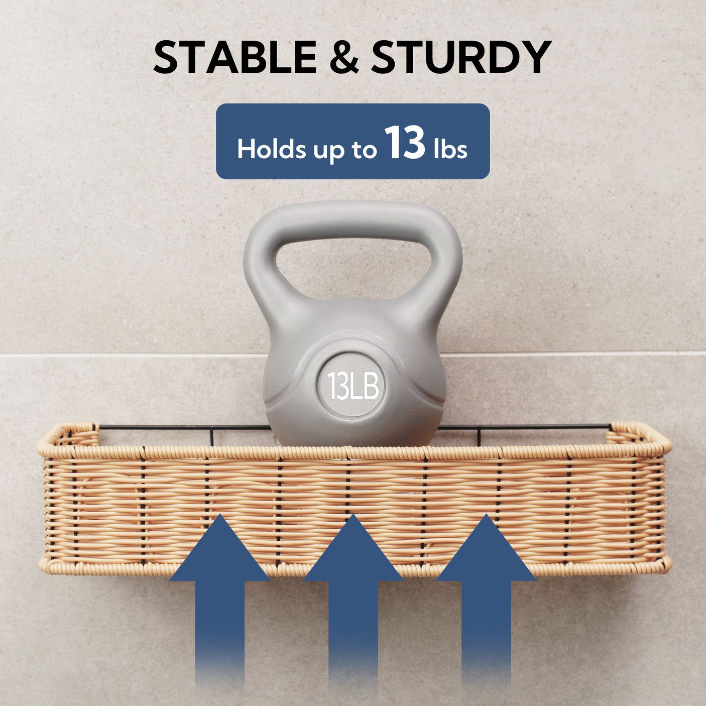 Hanging Woven Bathroom Shelves, 2 in 1 Pack