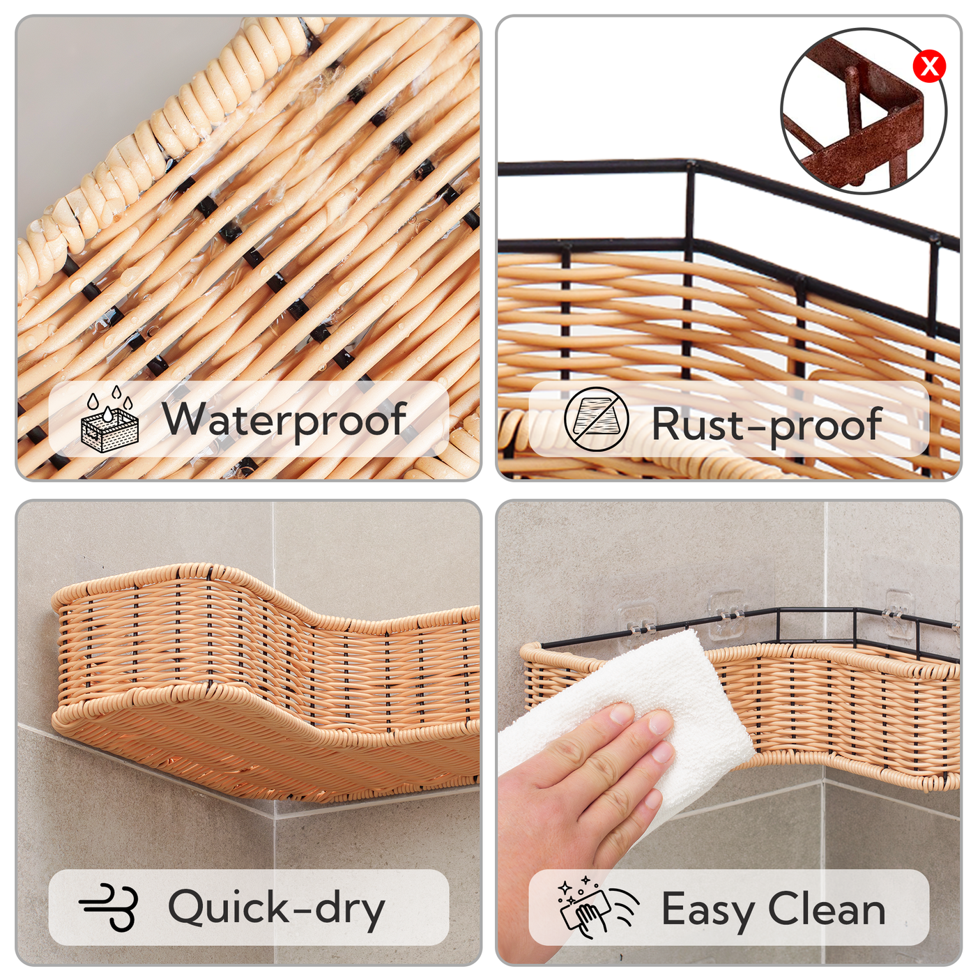 Corner Shower Caddy, 2 in 1 Pack