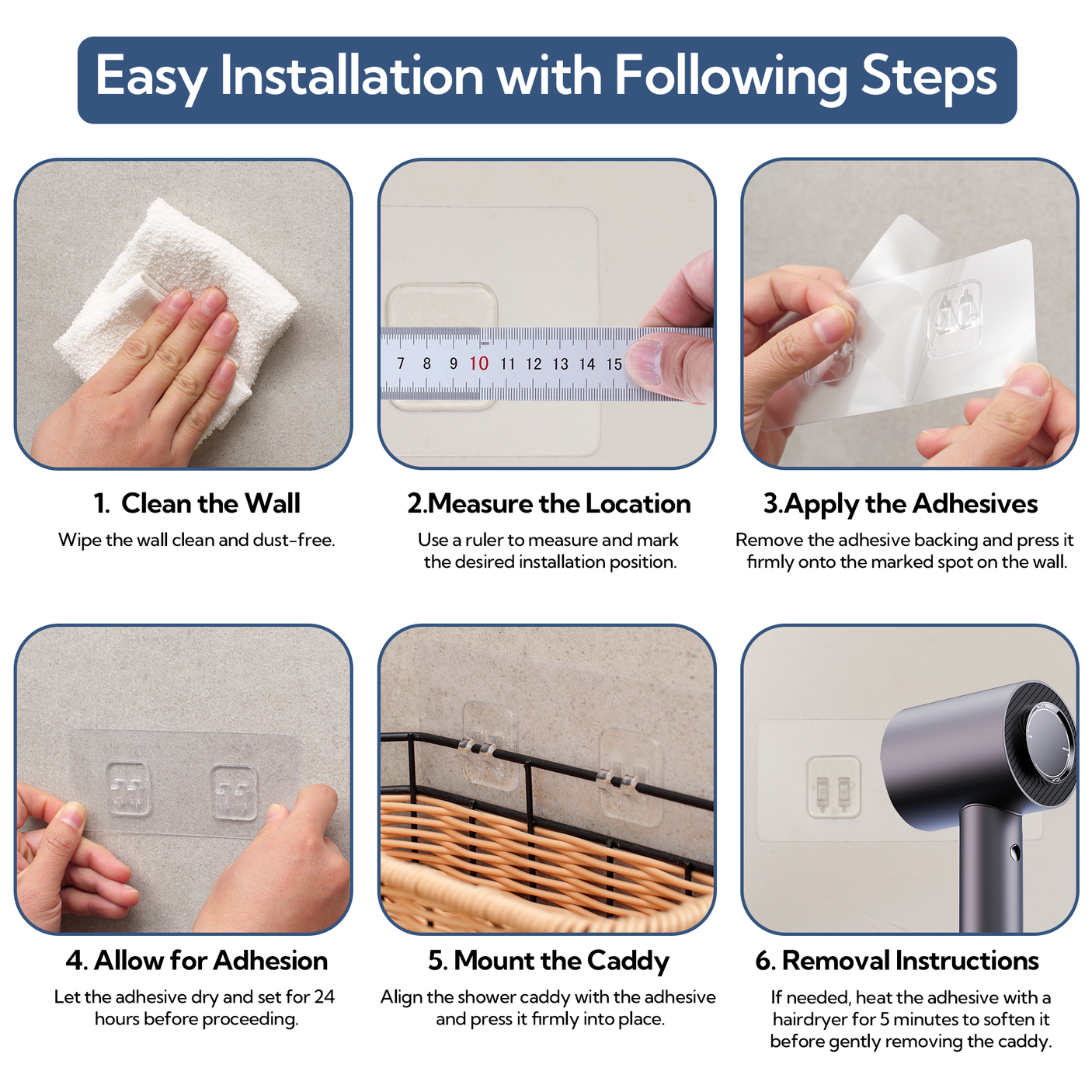 Corner Shower Caddy, 2 in 1 Pack