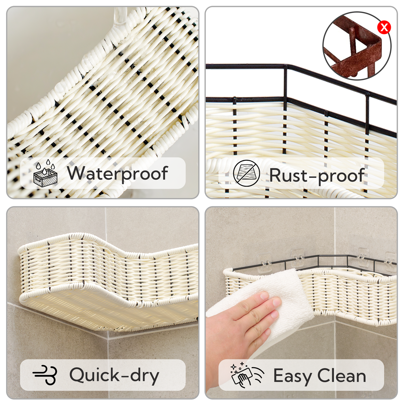 Corner Shower Caddy, 2 in 1 Pack