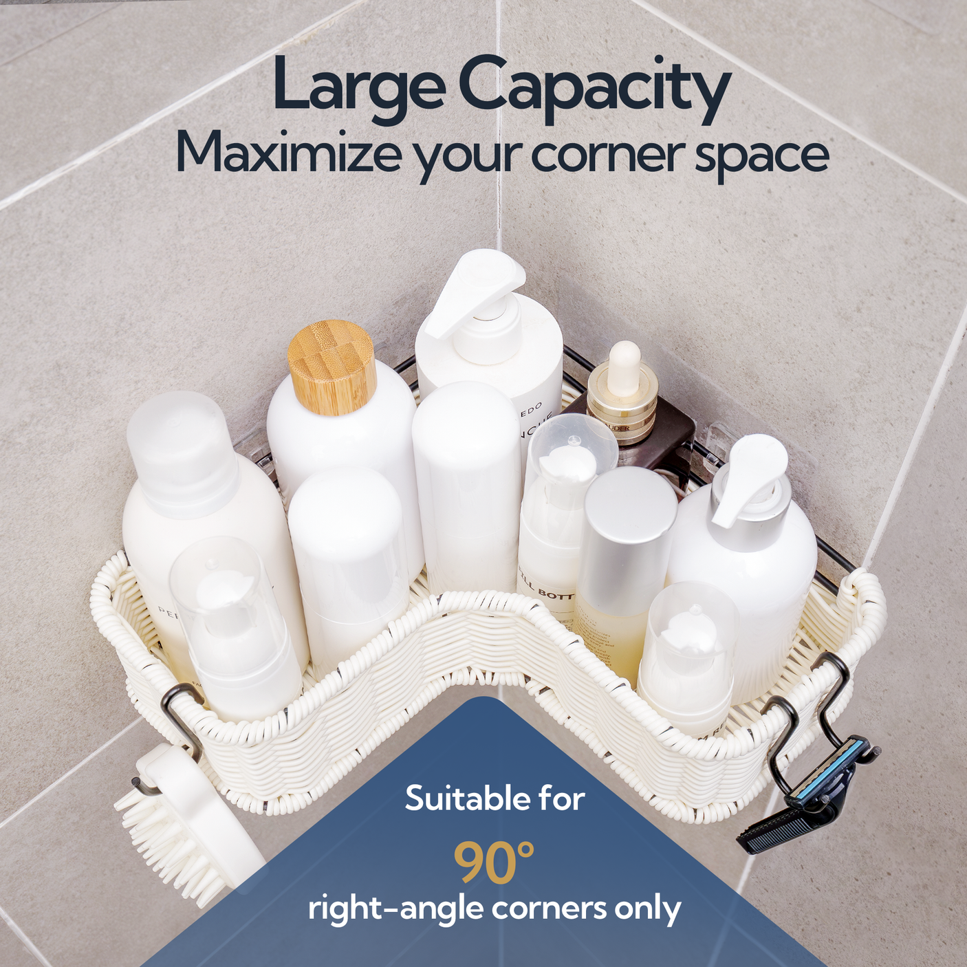 Corner Shower Caddy, 2 in 1 Pack