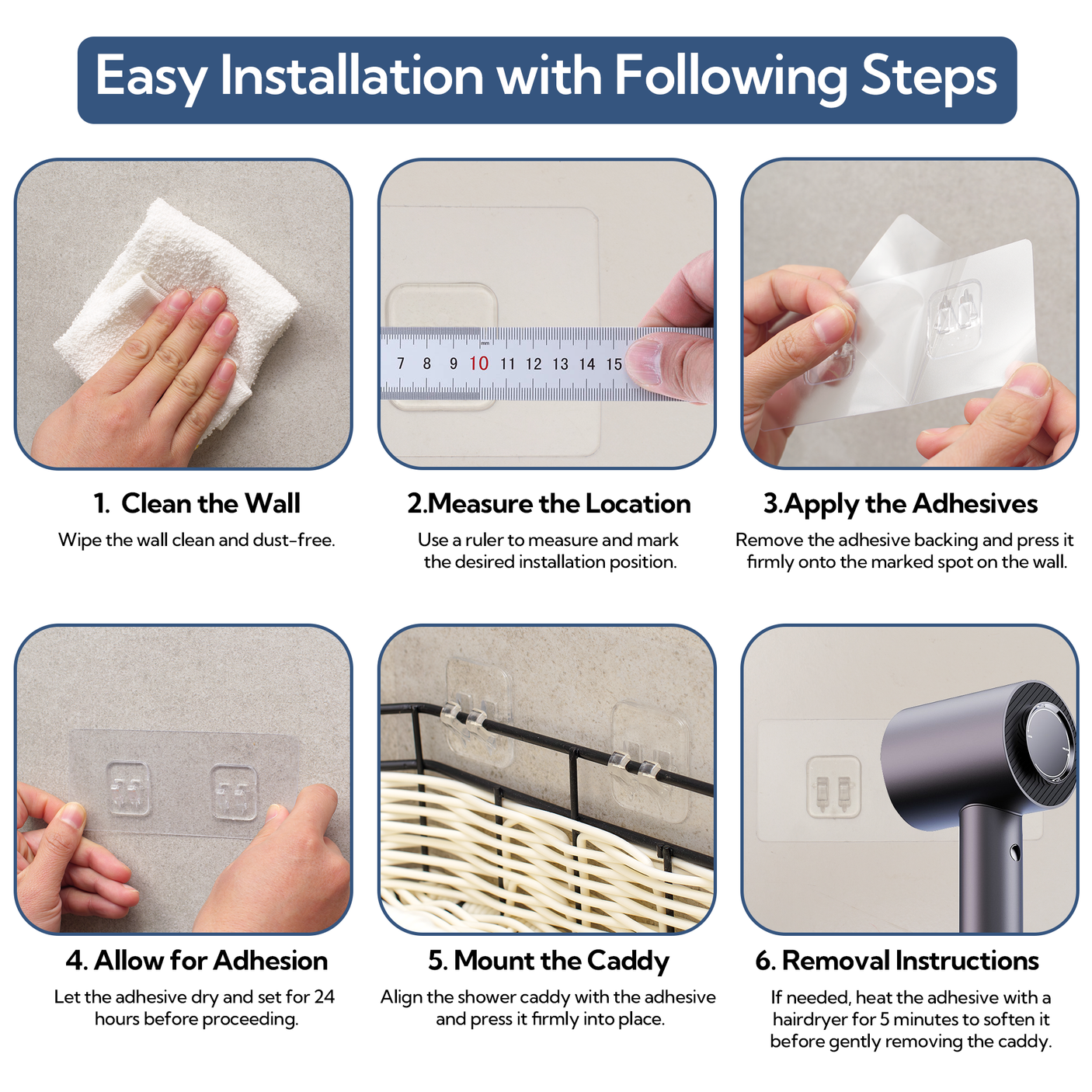 Corner Shower Caddy, 2 in 1 Pack