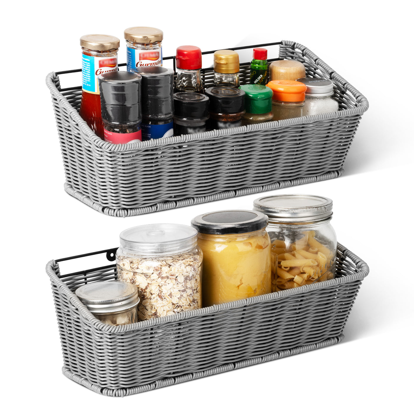 2-Pack Wicker Hanging Basket