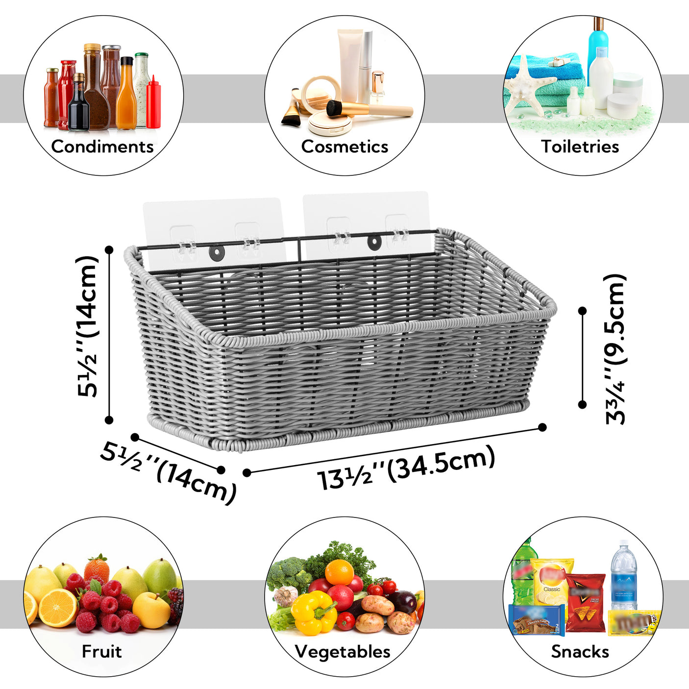 2-Pack Wicker Hanging Basket