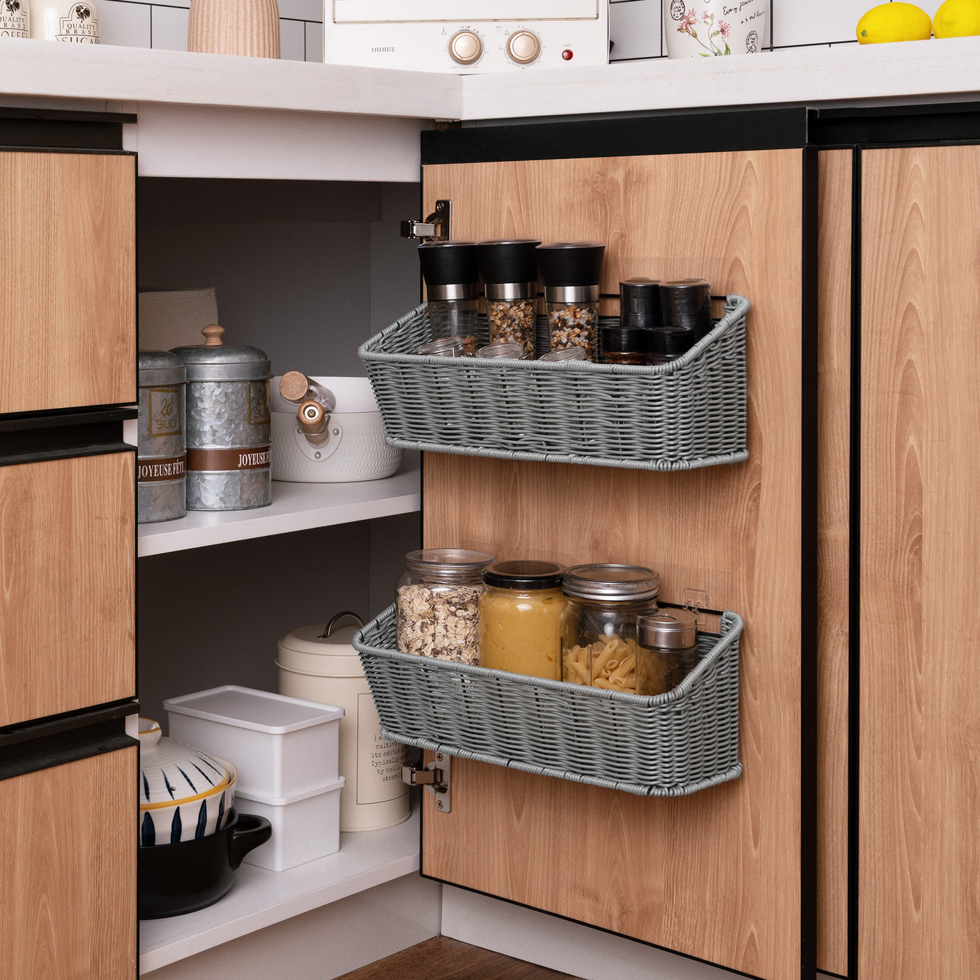 2-Pack Wicker Hanging Basket