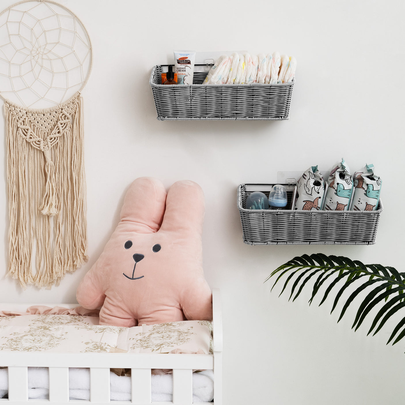 2-Pack Wicker Hanging Basket