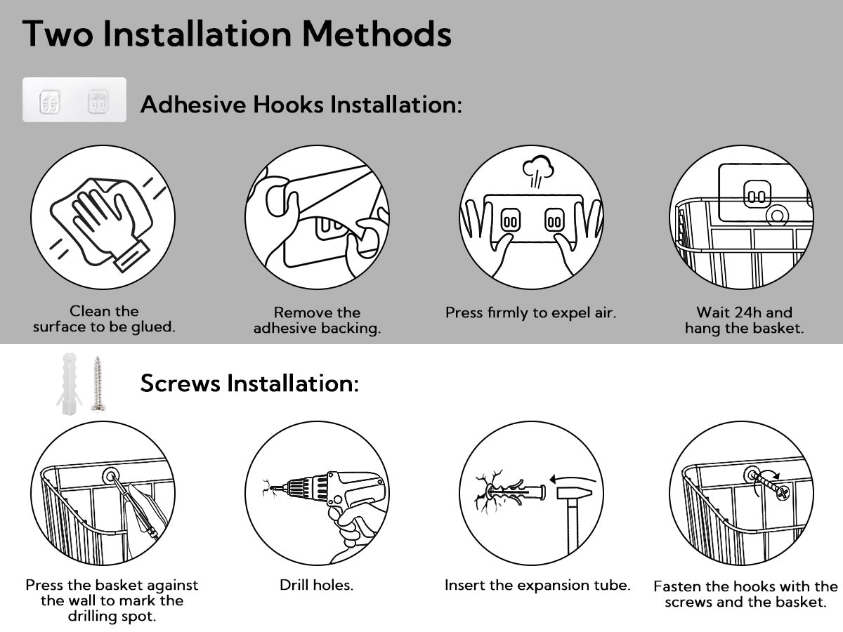 2-Pack Wicker Hanging Basket